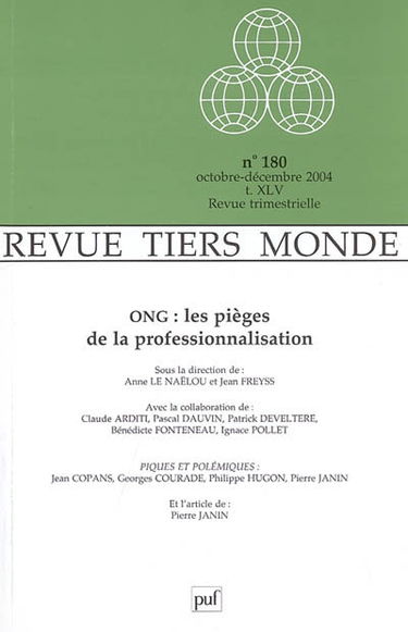 Tiers-monde, n° 180. ONG, les pièges de la professionnalisation