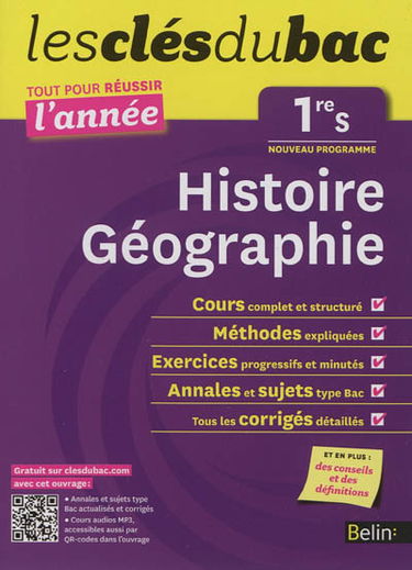 Histoire géographie 1re S : nouveau programme