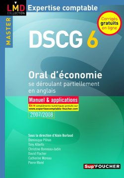 DSCG 6 oral d'économie se déroulant partiellement en anglais : manuel & applications