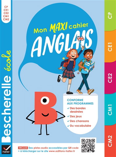 Mon maxi cahier anglais CP, CE1, CE2, CM1, CM2