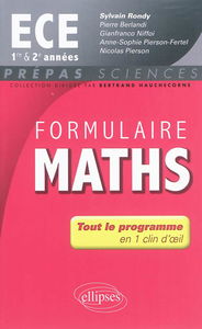 Formulaire maths ECE 1re et 2e années