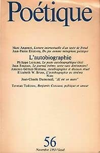 Poétique, n° 56. L'Autobiographie