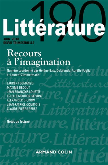 Littérature, n° 189. Déplacements