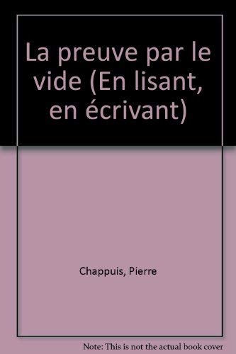 La Preuve par le vide