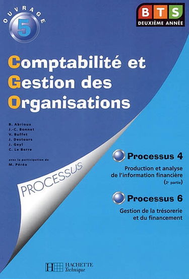 Comptabilité et gestion des organisations, BTS deuxième année. Vol. 5