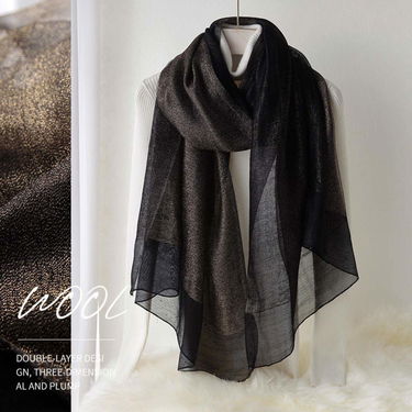 WLLLO Foulard en soie Foulard en soie Femmes Mûrier Sauvage Soie Mince Foulard En Gaze Printemps Et Automne Long Châle- # E