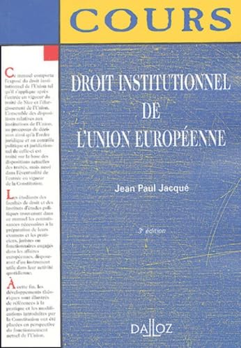 Droit institutionnel de l'Union européenne
