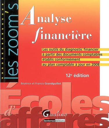 Analyse financière : les outils du diagnostic financier à partir des documents comptables établis conformément au plan comptable à jour en 2008