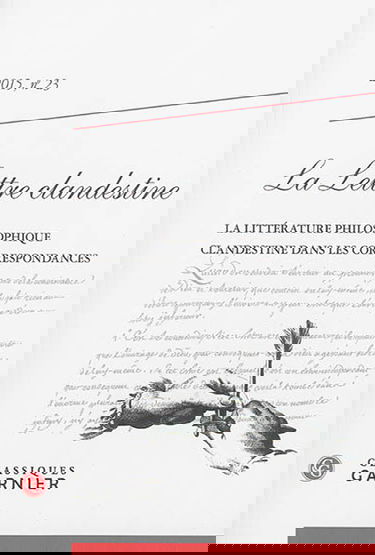 Lettre clandestine (La), n° 23. La littérature philosophique clandestine dans les correspondances
