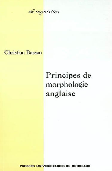 Principes de morphologie anglaise