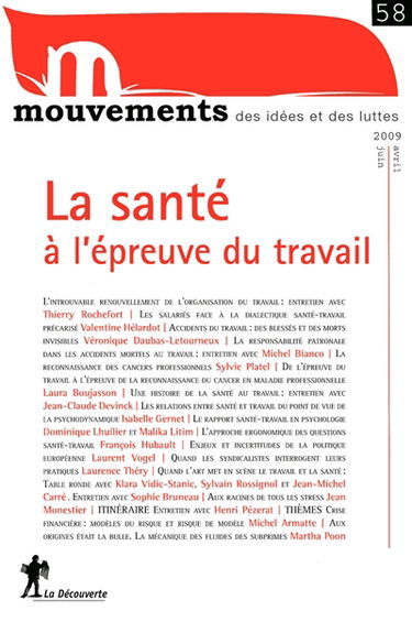 Mouvements, n° 58. La santé à l'épreuve du travail