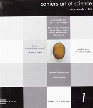 Cahiers art et science, n° 1. La lumière d'en face (art-science)