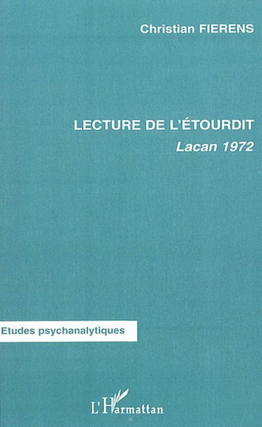 Lecture de L'étourdit : Lacan 1972
