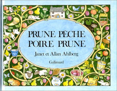 Prune, pêche, poire, prune