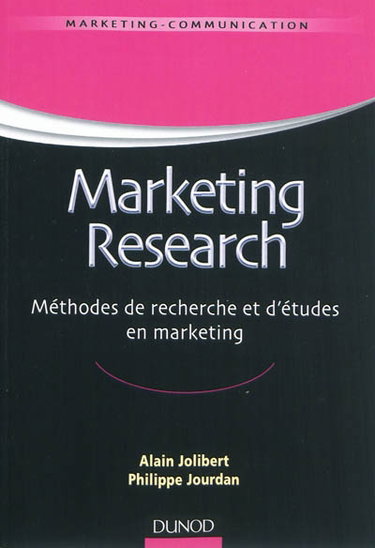 Couverture de Marketing research : méthodes de recherche et d'études en marketing