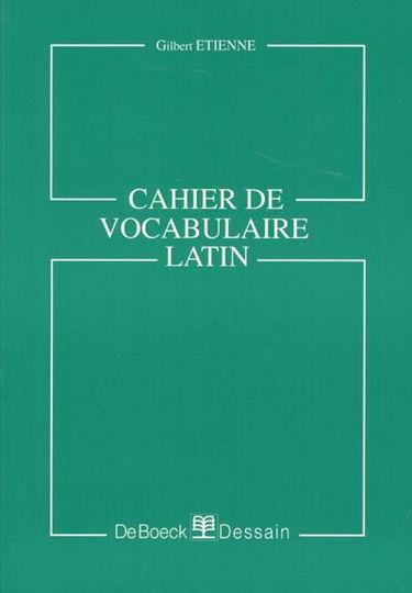 Cahier de vocabulaire latin