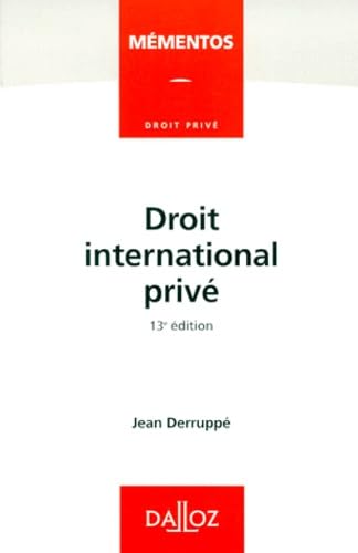 Droit International Prive. 13eme Edition