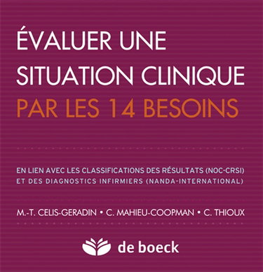 Evaluer une situation clinique par les 14 besoins : classifications des résultats (NOC-CRSI) et des diagnostics infirmiers (NANDA-International)