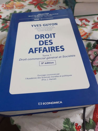 Droit Des Affaires. Tome 1, Droit Commercial General Et Societes, 9eme Edition 1996