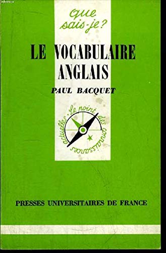 Le Vocabulaire anglais