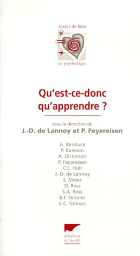 Qu'est-ce donc qu'apprendre ?