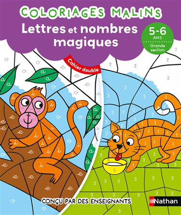 Lettres et nombres magiques, 5-6 ans, grande section : cahier double