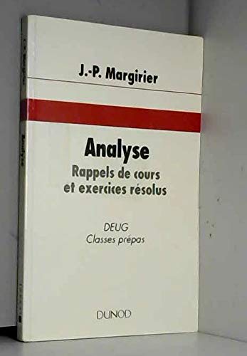 Analyse : rappel de cours et exercices résolus