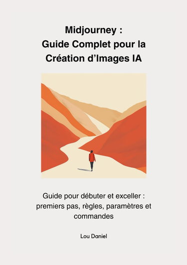 Couverture de Midjourney : Guide Complet pour la Création d’Images IA: Guide pour débuter et exceller : premiers pas, règles, paramètres et commandes