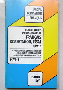 Bonnes copies de bac, français (Profil formation)