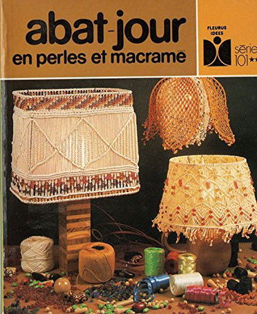 Abat-jour en perles et macramé