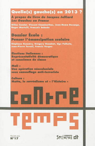 ContreTemps, n° 17. Ecole : penser l'émancipation scolaire