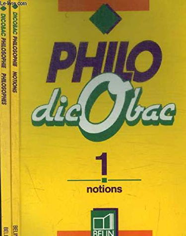 Philo Dicobac. Vol. 1. Notions