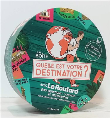 Couverture de Quelle est votre destination ? : avec Le Routard : la boîte, 800 questions, 5 indices, 40 destinations, pour découvrir une destination mystère