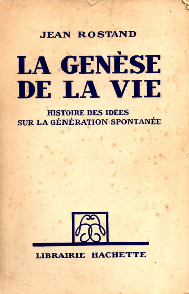 Couverture de La genèse de la vie, histoire des idées sur la génération spontanée