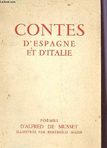Couverture de CONTES D'ESPAGNE ET D'ITALIE - POEMES D'ALFRED DE MUSSET.