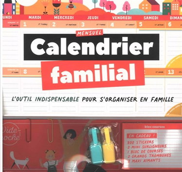 Couverture de Calendrier familial mensuel : l'outil indispensable pour s'organiser en famille : septembre 2024-décembre 2025 par Collectif