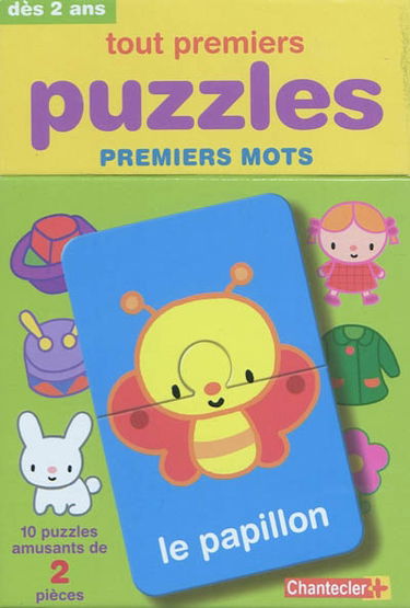 Tout premiers puzzles : premiers mots : 10 puzzles amusants de deux pièces