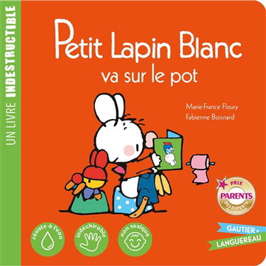 Petit Lapin blanc va sur le pot