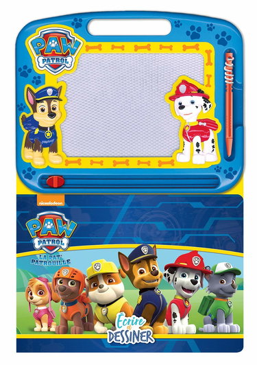 Phidal La Pat' Patrouille Écrire et Dessiner - Ressources d'apprentissage pour Enfants, Un Tableau de Dessin magnétique, Un Crayon Facile à Utiliser, Un Livre cartonné de 22 Pages