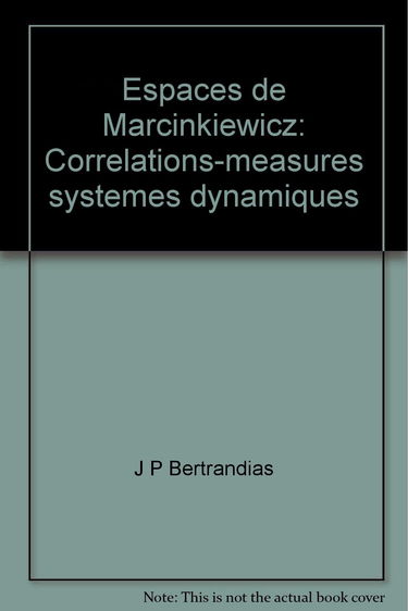 Espace de Marcinkiewicz, corrélations, mesures, systèmes dynamiques