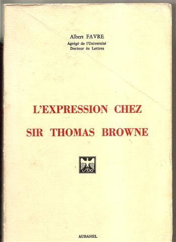 L'Expression chez sir Thomas Browne