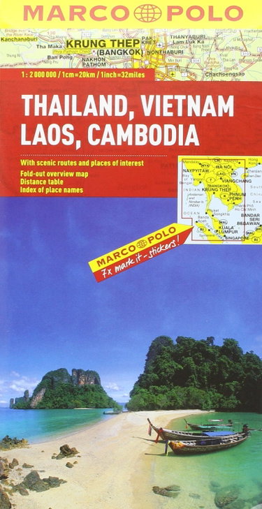 Couverture de Thailande Vietnam Laos Cambodge, carte routiere
