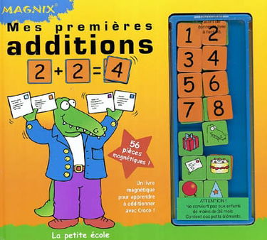 Mes premières additions : un livre magnétique pour apprendre à additionner avec Croco !