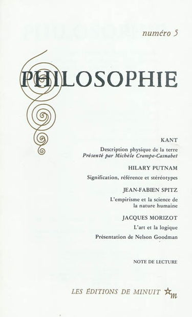 Philosophie, n° 5
