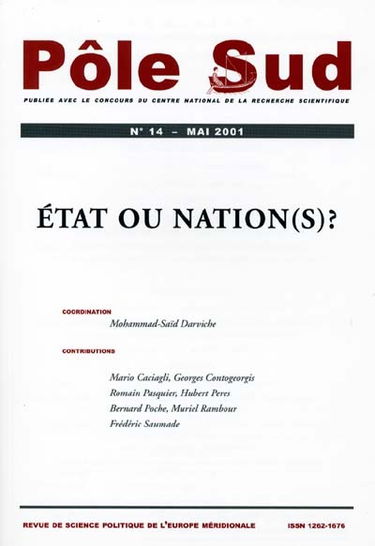 Pôle Sud, n° 14. Questions nationales
