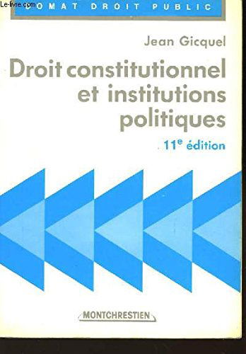 Droit constitutionnel et institutions politiques
