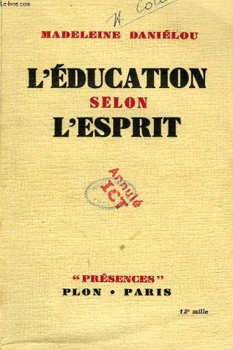 Couverture de L'EDUCATION SELON L'ESPRIT