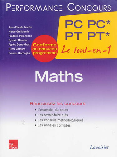 Maths 2e année PC* PC-PT* PT : le tout-en-1