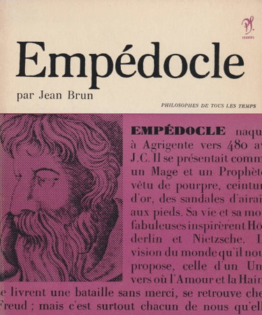 Couverture de Empédocle ou le philosophe de l'amour et de la haine - collection philosophes de tous les temps n° 27