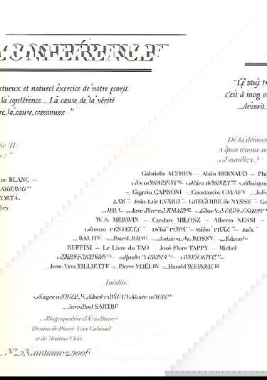 Conference N°23: Le Milieu I